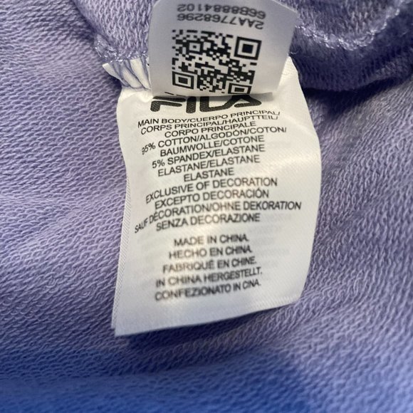 Fila Long Sleeve Crew Neck Sweatshirt with Pockets Purple Medium M NWT - Picture 10 of 10